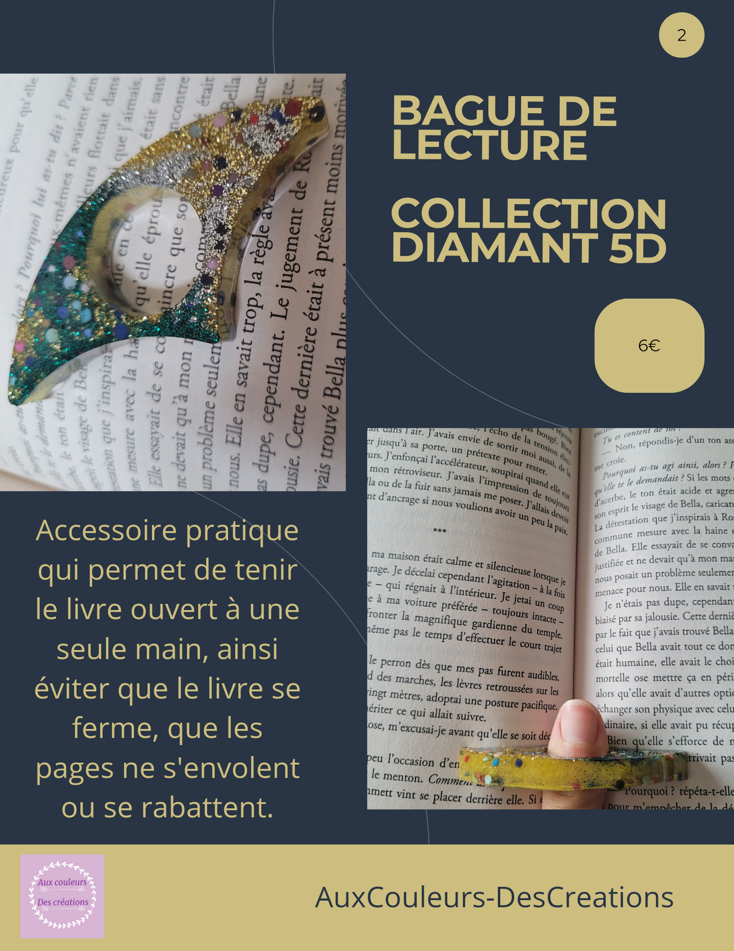 Bague de lecture "Diamant 5D" N°2