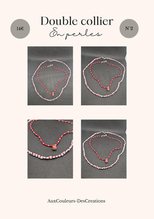 Double collier en perle N°2